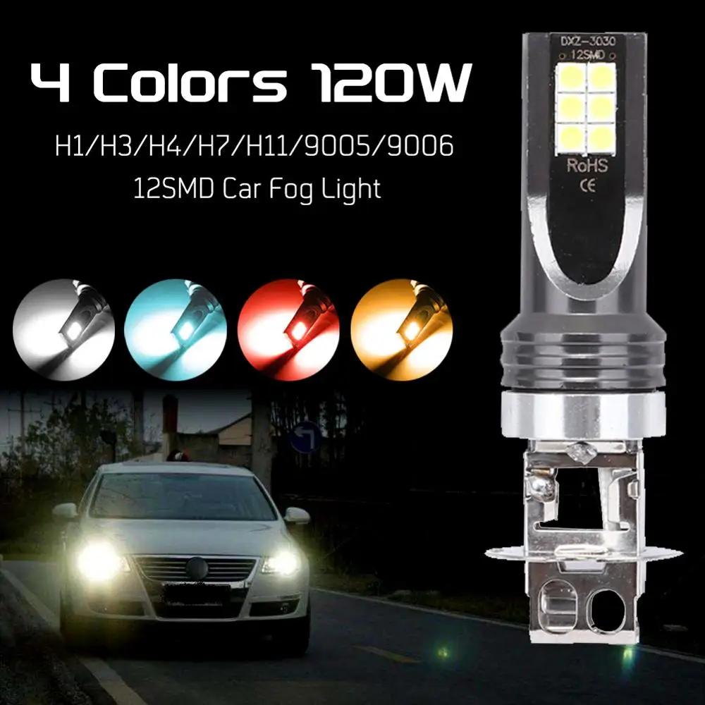 Canbus LED  ڵ LED Ȱ   , H4 H7 9005 9006 H1 H3 12LED-3030SMD, 12V 6000K, 2 